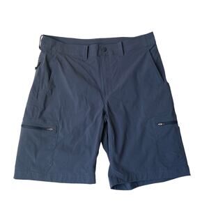 L.L. Bean Mens Cresta Hiking Zip Cargo Shorts Size 32 Carbon Navy Outdoor Trail